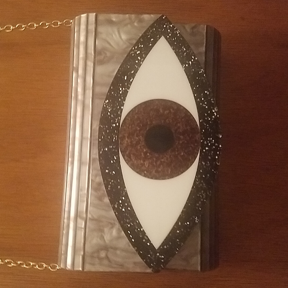 K Geiger evil eye clutch- shoulder bag